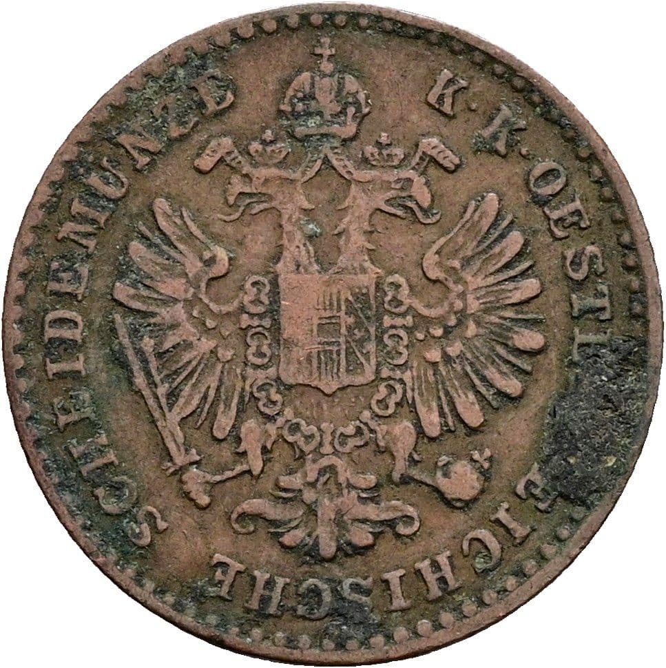 5/10 Kreuzer Franz Joseph I. 1848-1916 1858 M – Rückseite