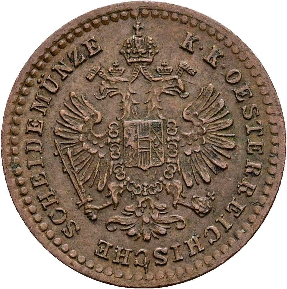 5/10 Kreuzer Franz Joseph I. 1848-1916 1859 A – Rückseite