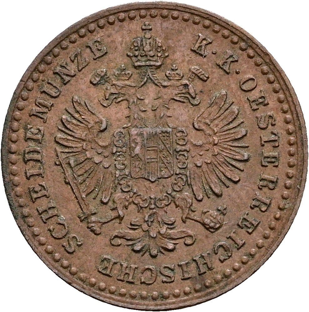 5/10 Kreuzer Franz Joseph I. 1848-1916 1858 B – Rückseite
