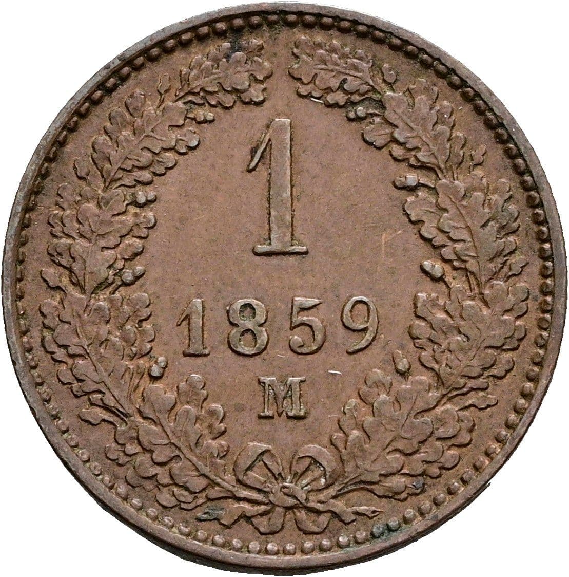 1 Kreuzer Franz Joseph I. 1848-1916 1859 M – Vorderseite