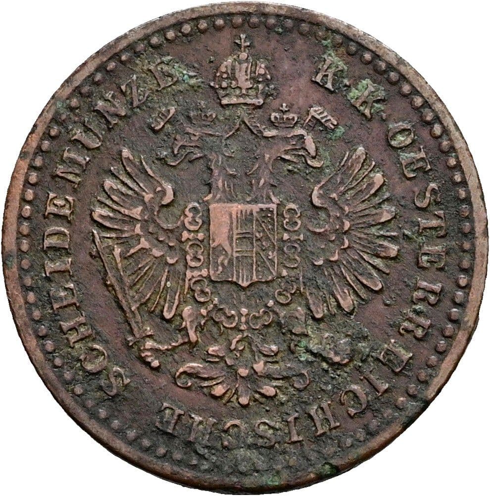 5/10 Kreuzer Franz Joseph I. 1848-1916 1861 B – Rückseite