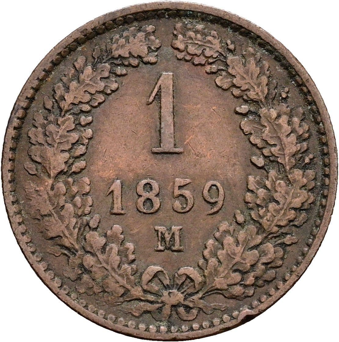 1 Kreuzer Franz Joseph I. 1848-1916 1859 M – Vorderseite