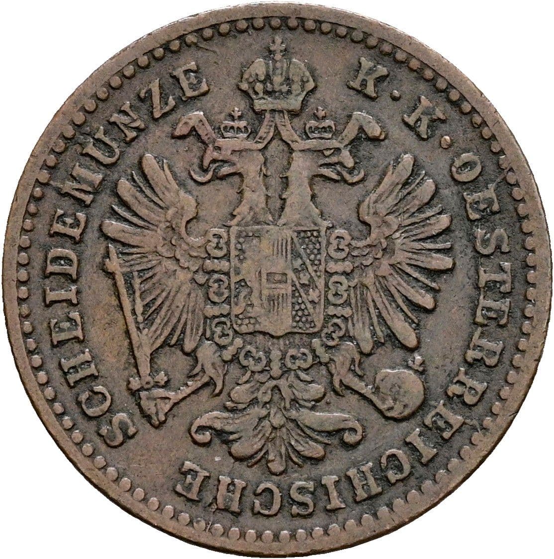 1 Kreuzer Franz Joseph I. 1848-1916 1881 – Rückseite