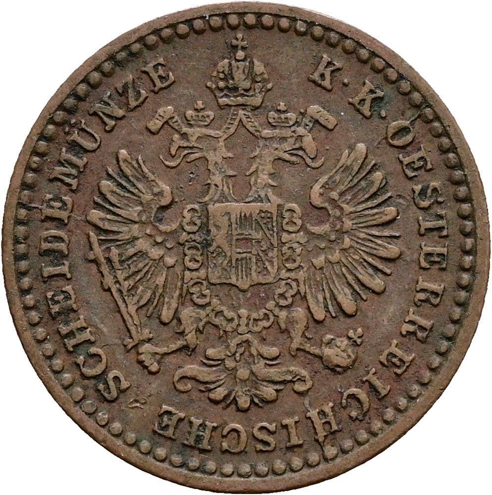 5/10 Kreuzer Franz Joseph I. 1848-1916 1858 A – Rückseite