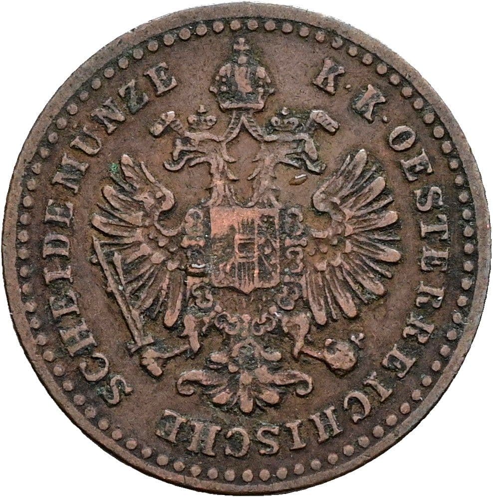 5/10 Kreuzer Franz Joseph I. 1848-1916 1858 B – Rückseite