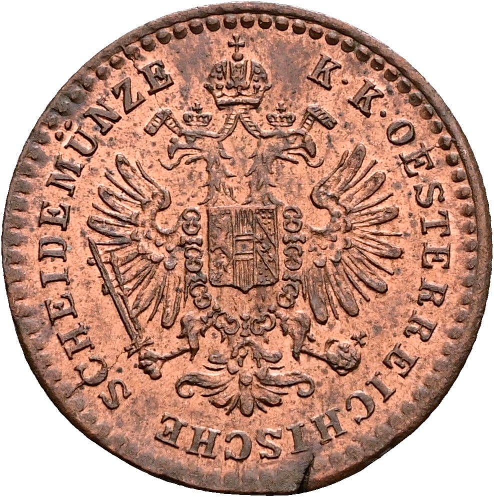 5/10 Kreuzer Franz Joseph I. 1848-1916 1859 A – Rückseite