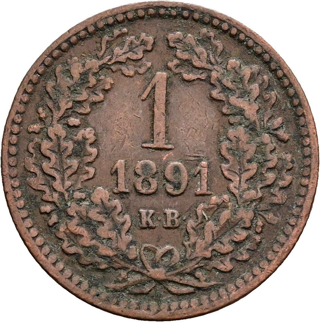 1 Krajczar Franz Joseph I. 1848-1916 1891 KB – Vorderseite