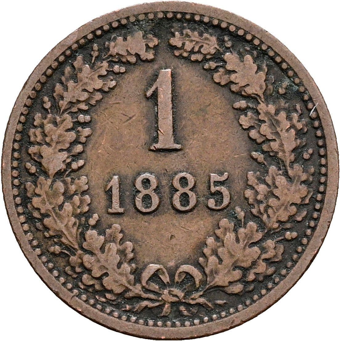 1 Kreuzer Franz Joseph I. 1848-1916 1885 – Vorderseite