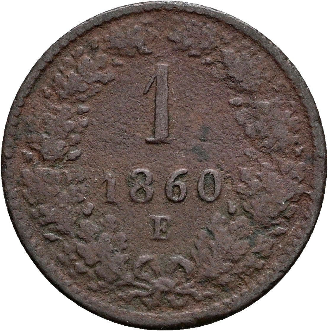 1 Kreuzer Franz Joseph I. 1848-1916 1860 E – Vorderseite