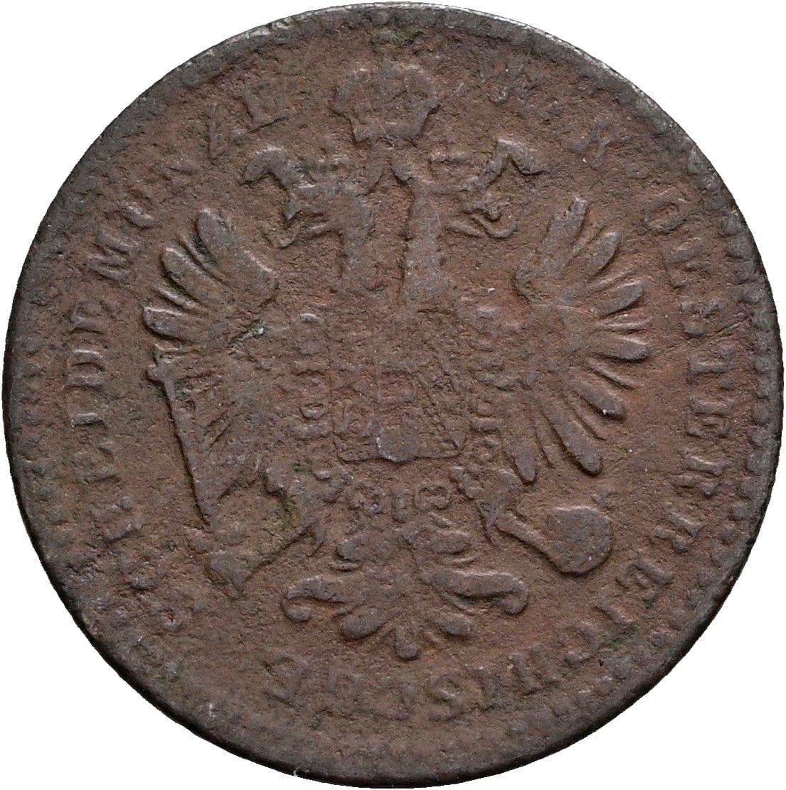 1 Kreuzer Franz Joseph I. 1848-1916 1860 E – Rückseite