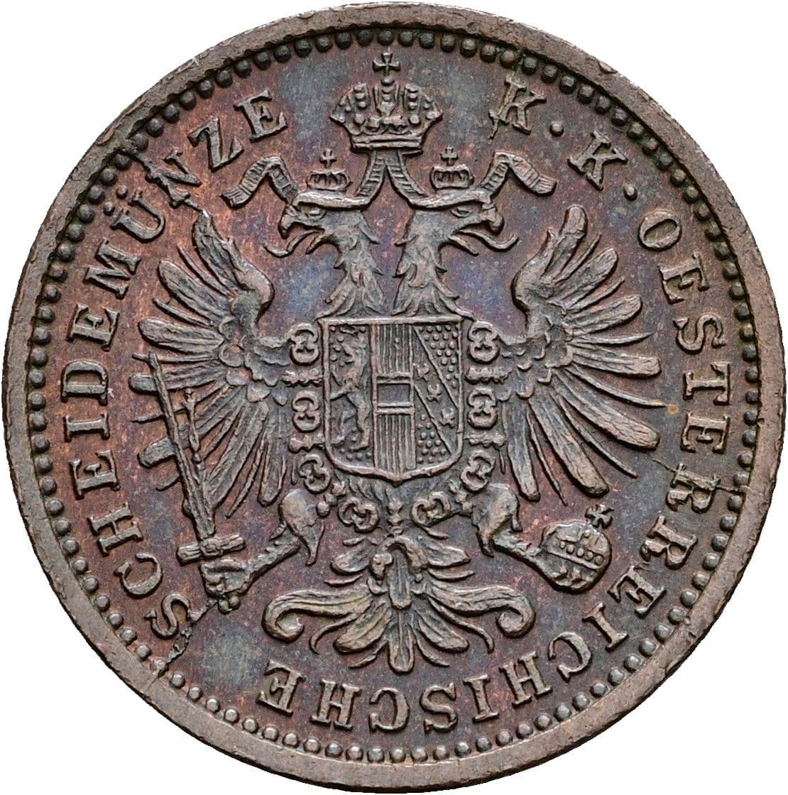 1 Kreuzer Franz Joseph I. 1848-1916 1891 – Rückseite