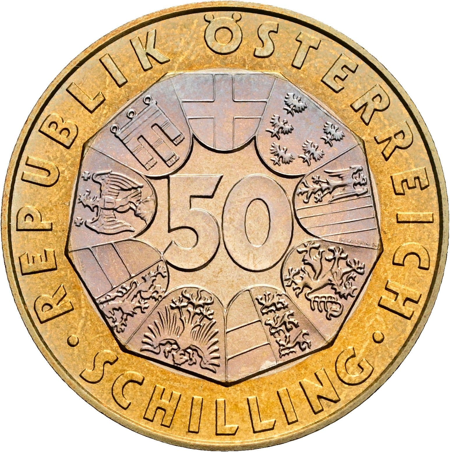 50 Schilling 2001 – Vorderseite