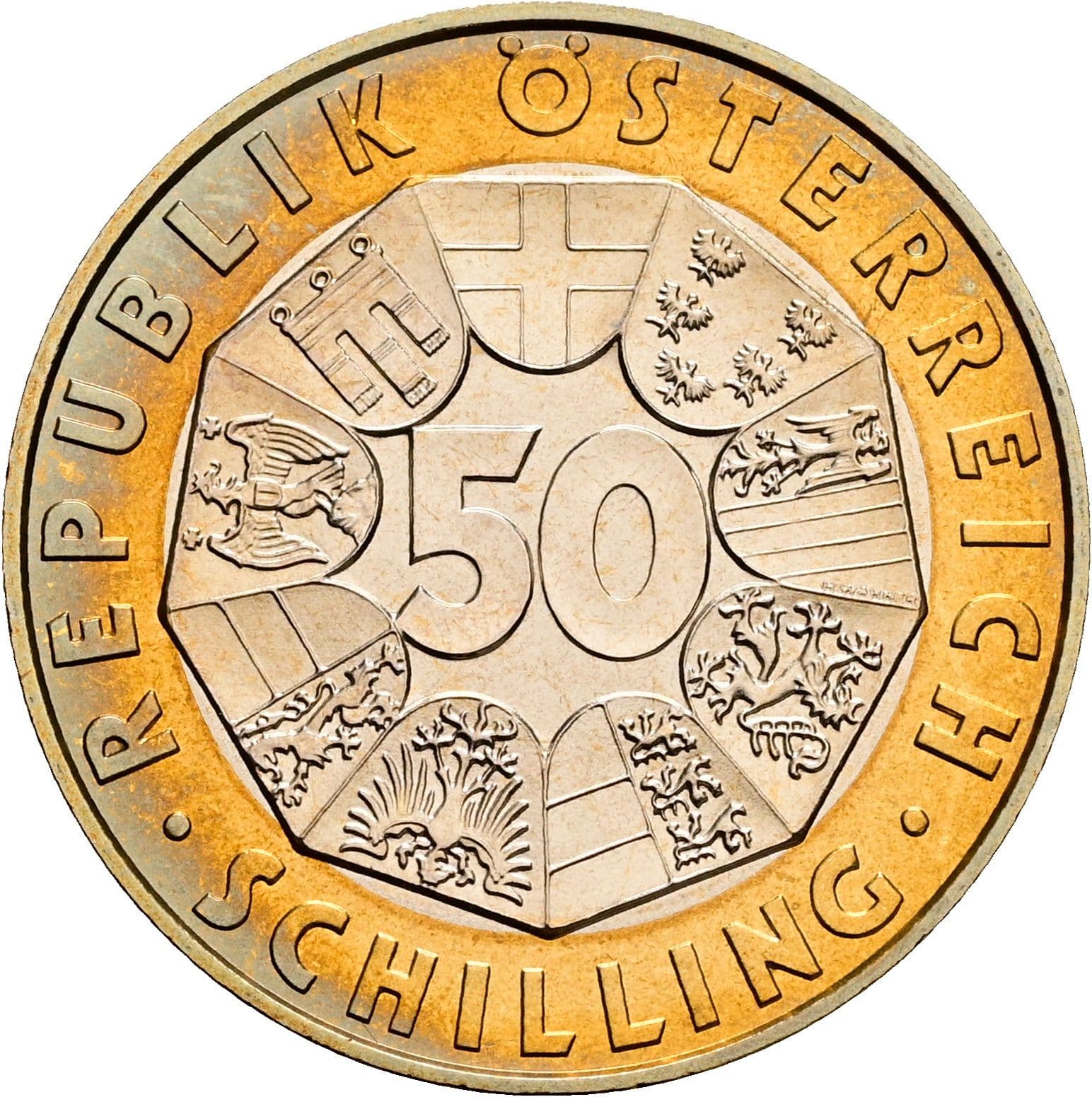 50 Schilling 1999 – Vorderseite
