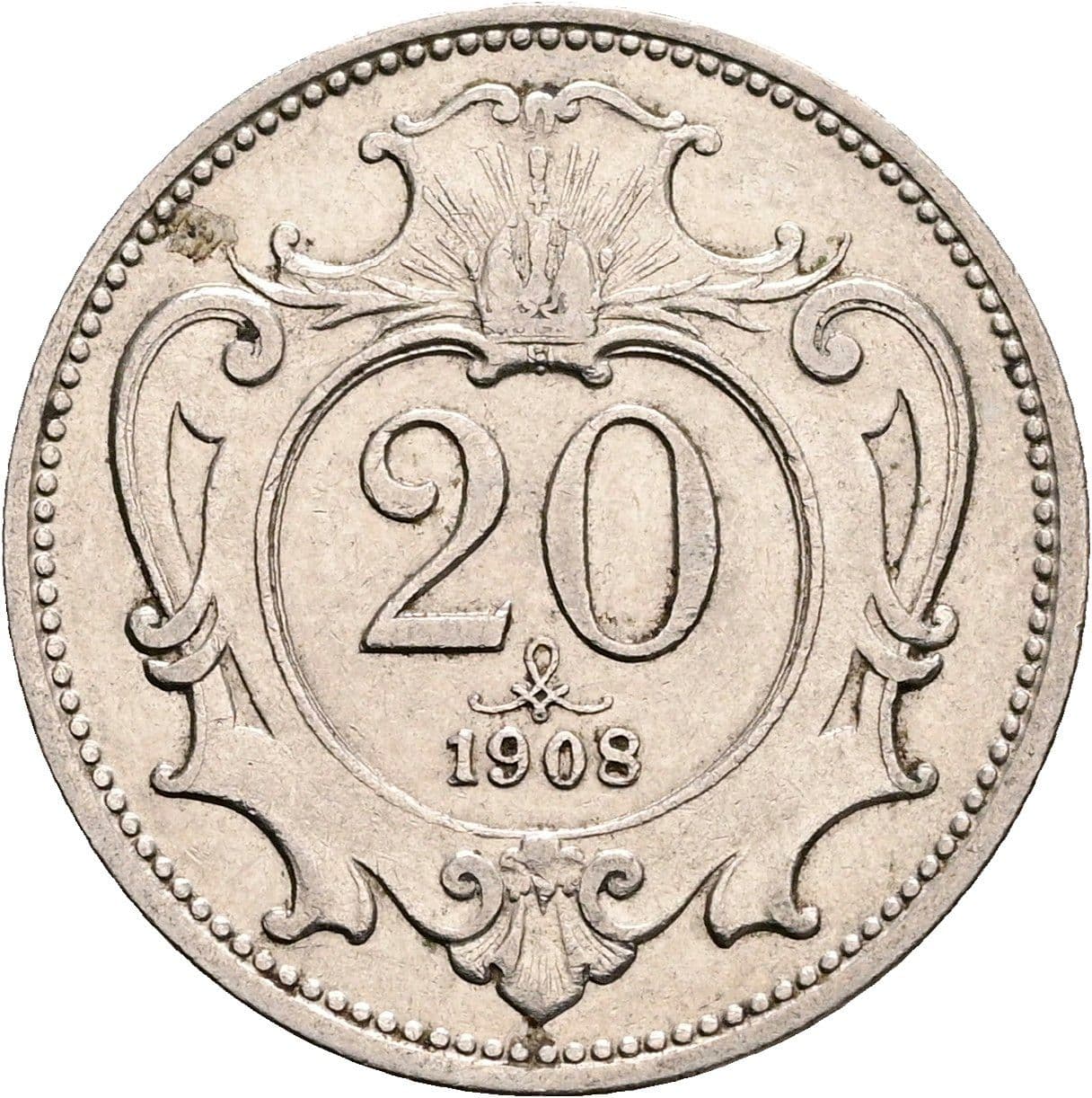 20 Heller Franz Joseph I. 1848-1916 1908 – Vorderseite