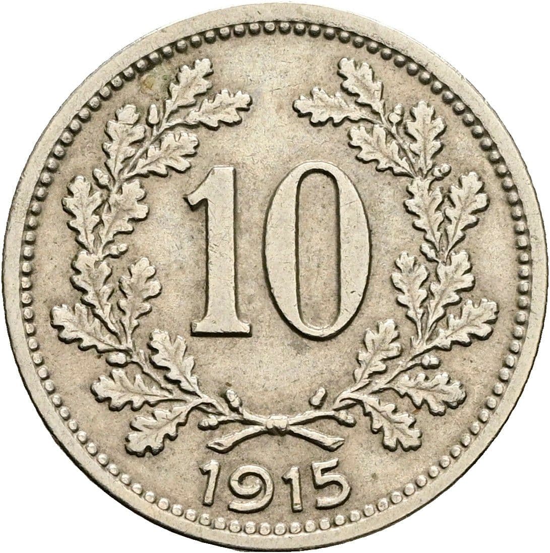 10 Heller Franz Joseph I. 1848-1916 1915 – Vorderseite