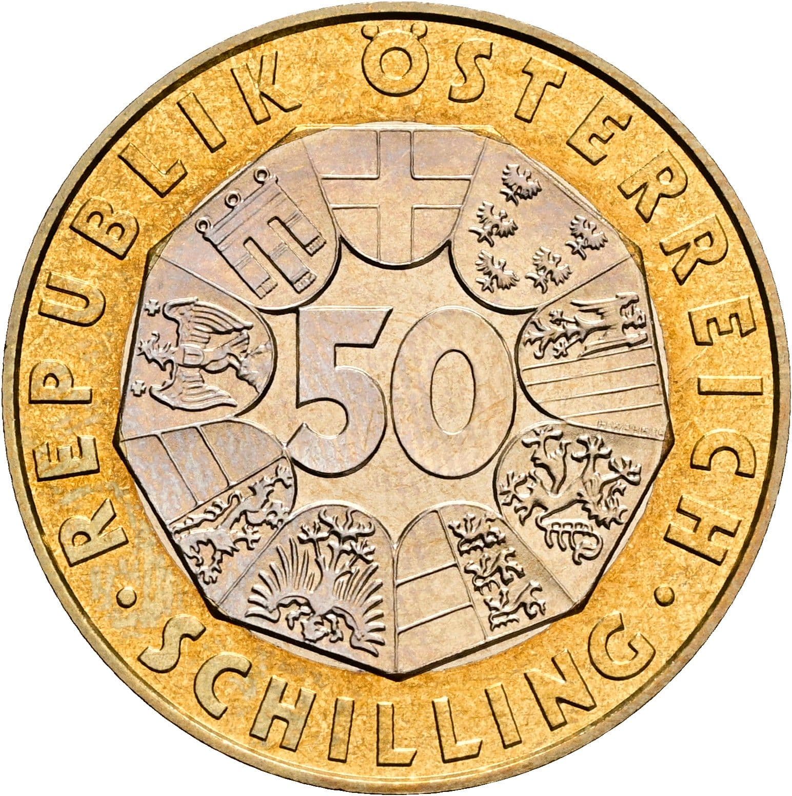 50 Schilling 2001 – Vorderseite