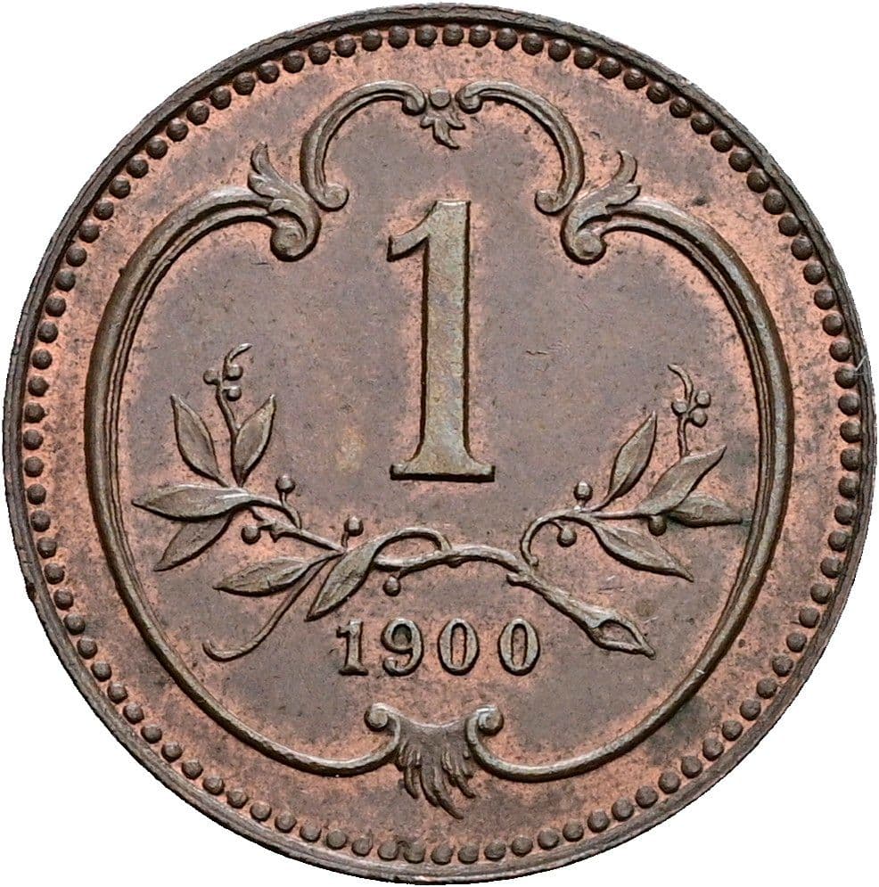 1 Heller Franz Joseph I. 1848-1916 1900 – Vorderseite