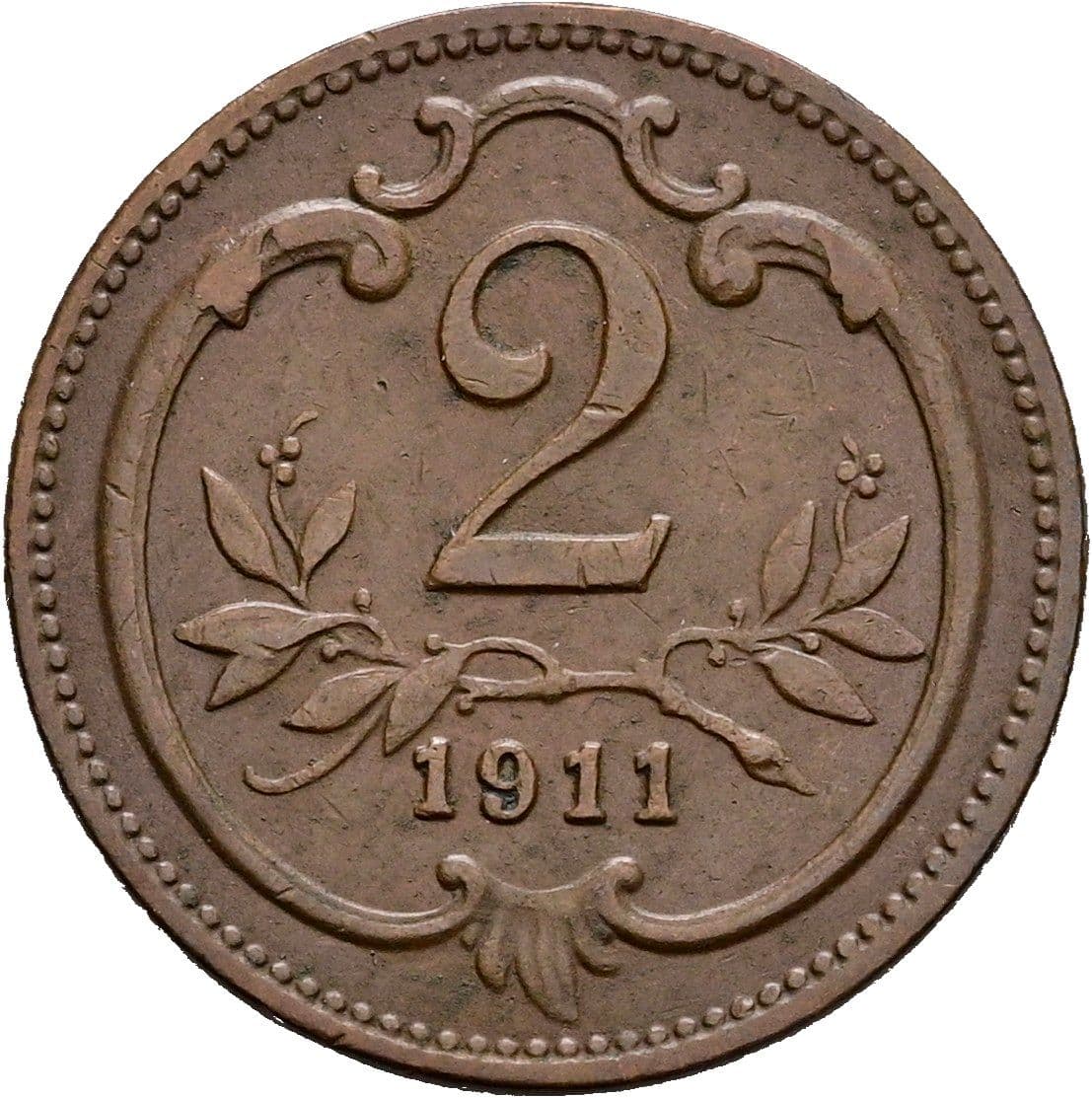 2 Heller Franz Joseph I. 1848-1916 1911 – Vorderseite