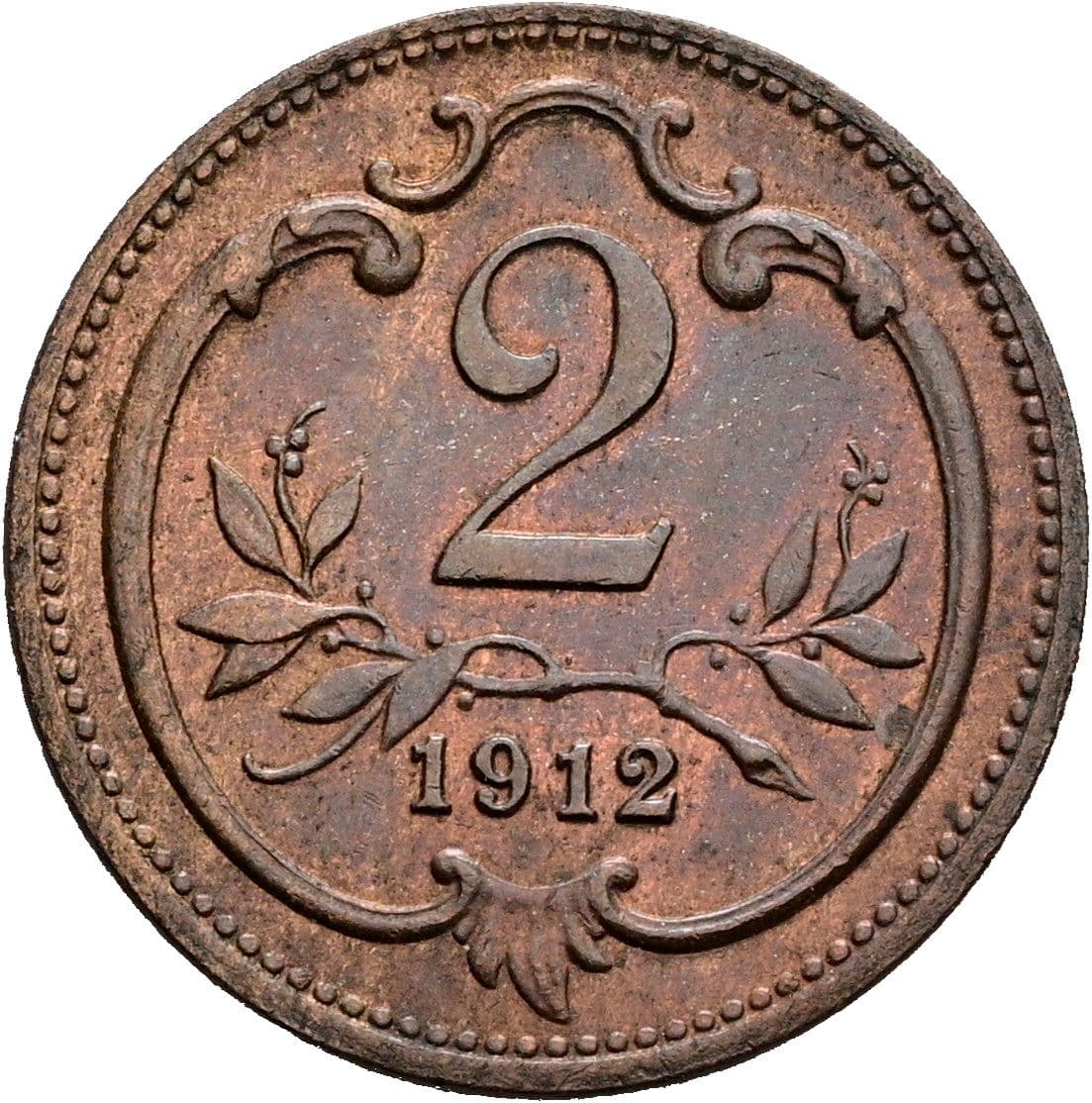 2 Heller Franz Joseph I. 1848-1916 1912 – Vorderseite