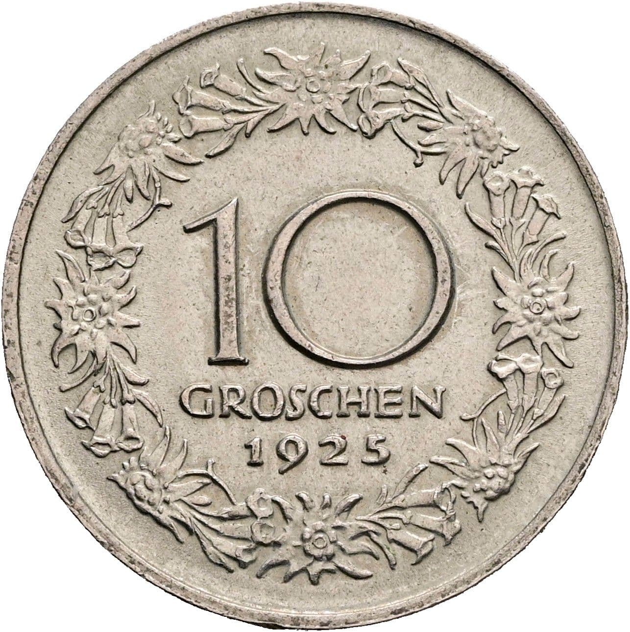 10 Groschen 1925 – Vorderseite
