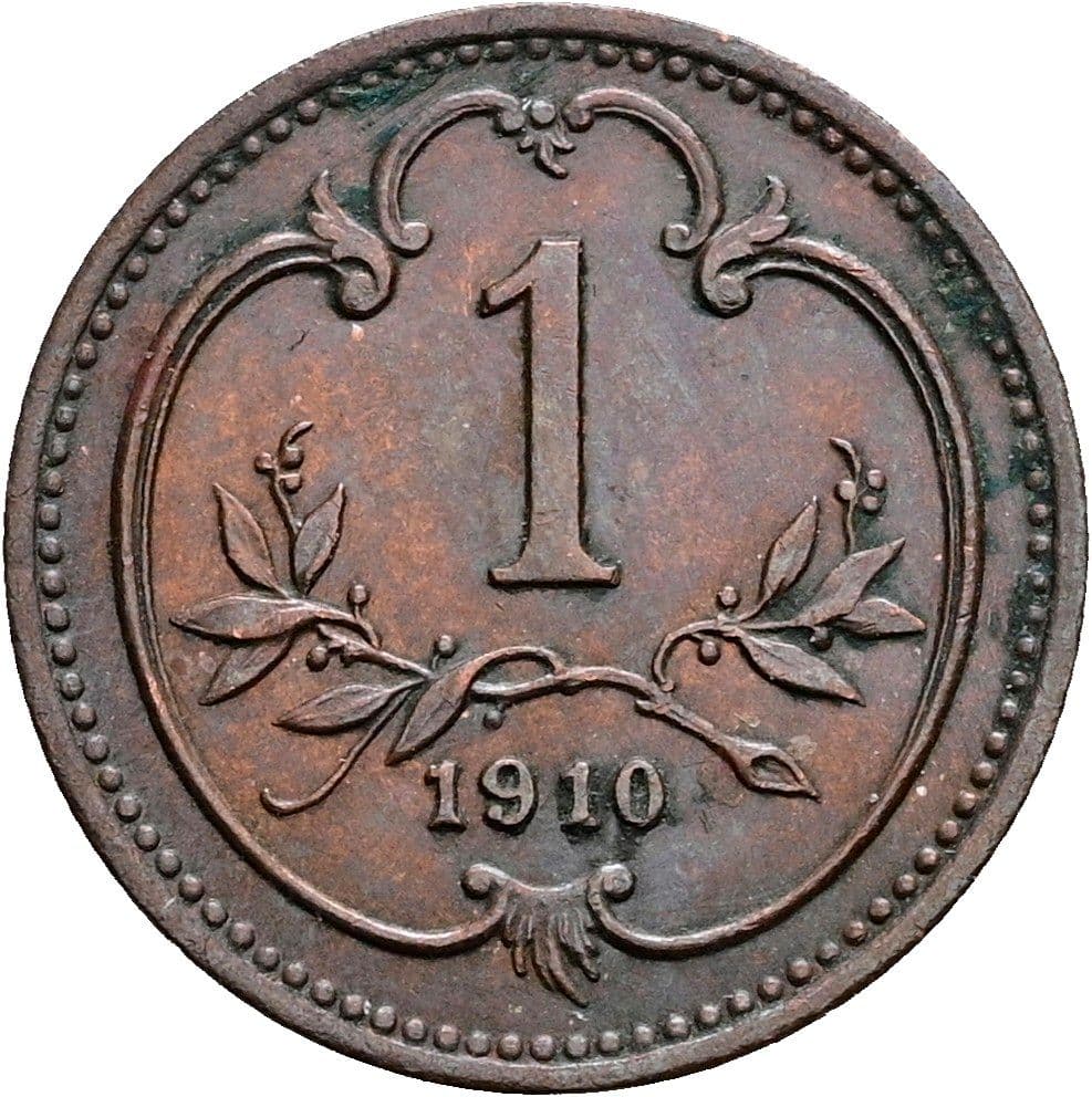 1 Heller Franz Joseph I. 1848-1916 1910 – Vorderseite