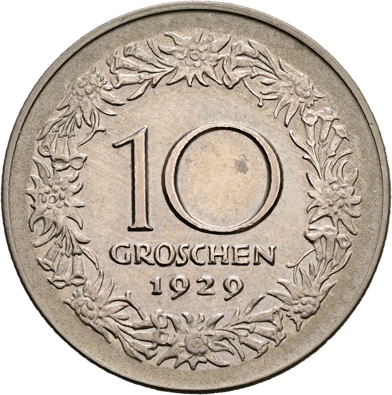 10 Groschen 1929 – Vorderseite