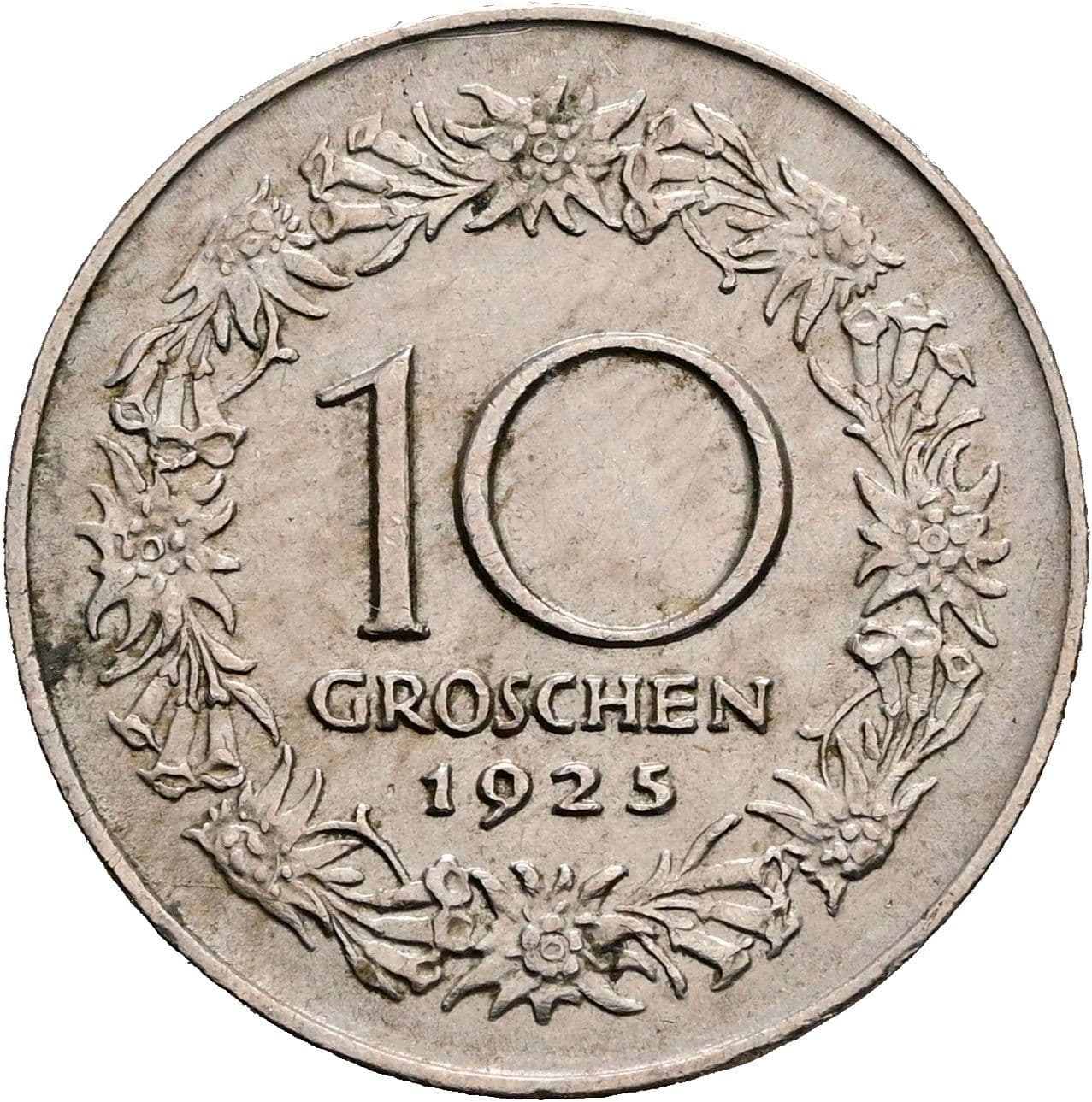 10 Groschen 1925 – Vorderseite