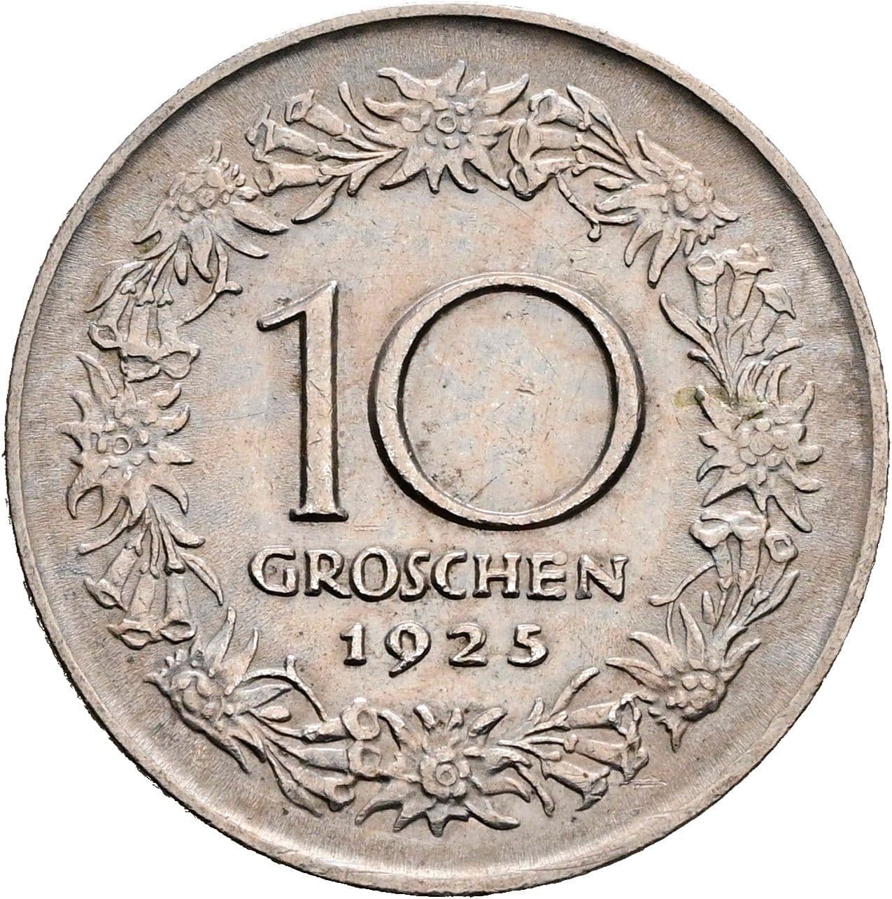 10 Groschen 1925 – Vorderseite