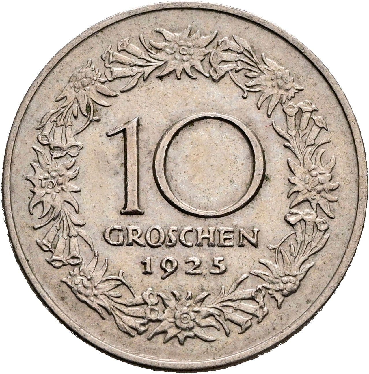 10 Groschen 1925 – Vorderseite