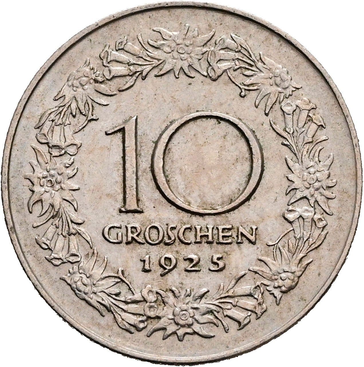 10 Groschen 1925 – Vorderseite