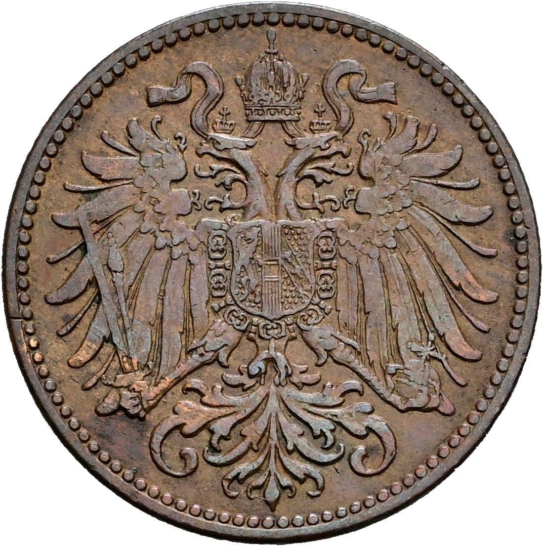 2 Heller Franz Joseph I. 1848-1916 1908 – Rückseite