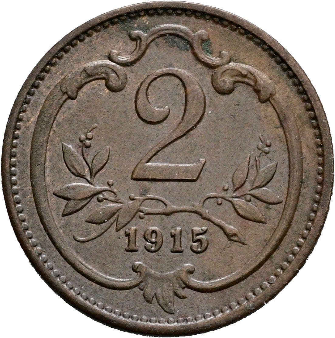 2 Heller Franz Joseph I. 1848-1916 1915 – Vorderseite