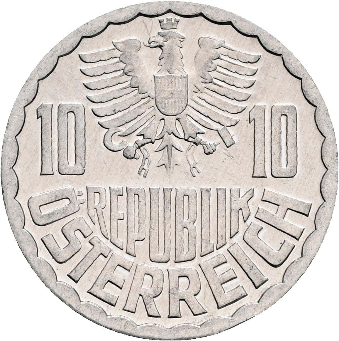 10 Groschen 1975 – Rückseite
