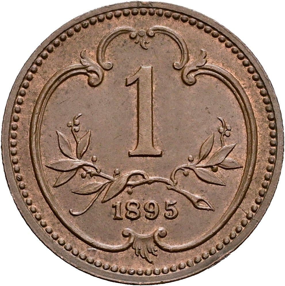 1 Heller Franz Joseph I. 1848-1916 1895 – Vorderseite