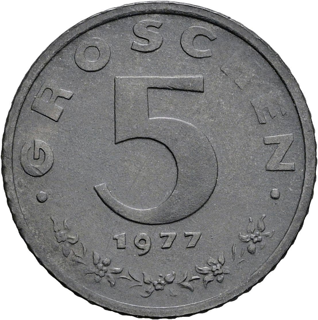 5 Groschen 1977 – Vorderseite