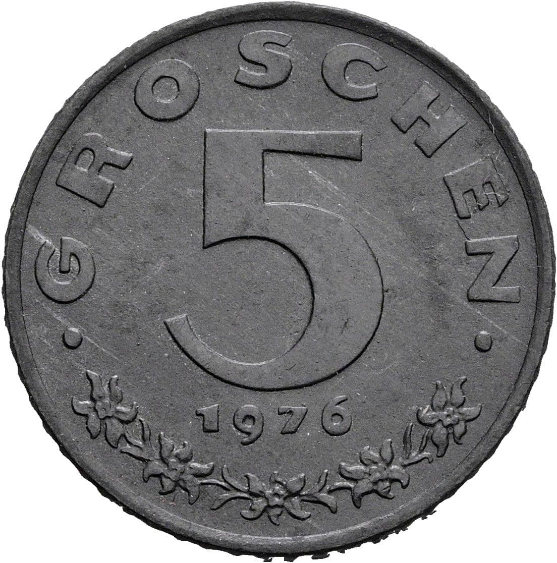 5 Groschen 1976 – Vorderseite