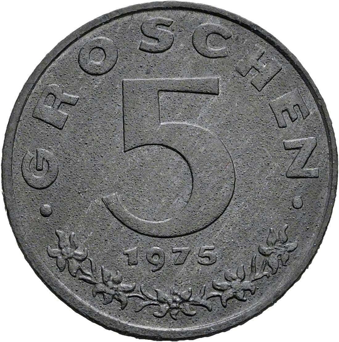 5 Groschen 1975 – Vorderseite