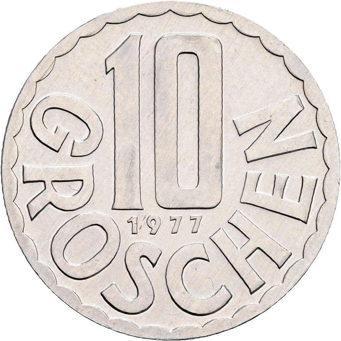 10 Groschen 1977 – Vorderseite