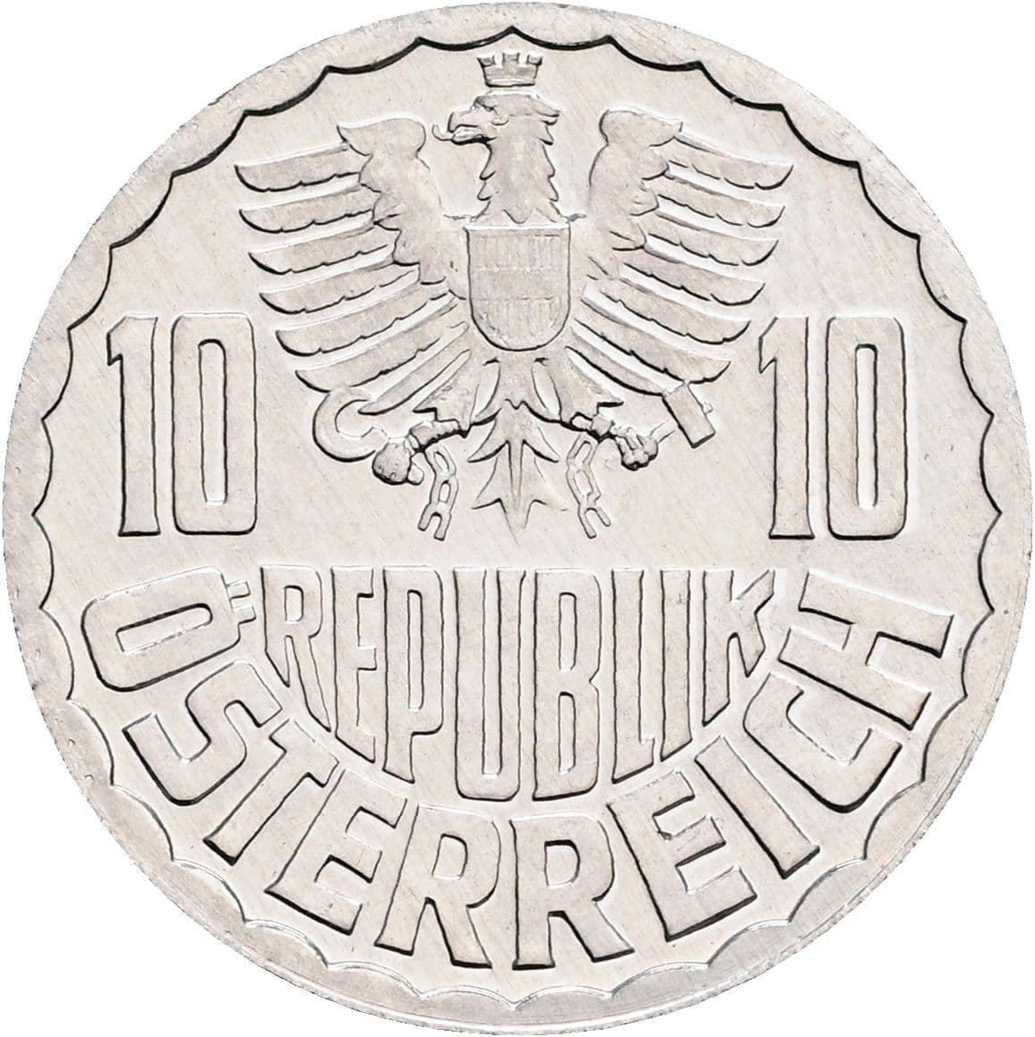 10 Groschen 1977 – Rückseite