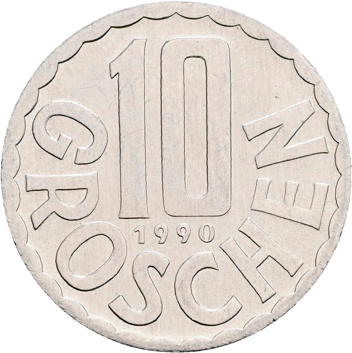 10 Groschen 1990 – Vorderseite