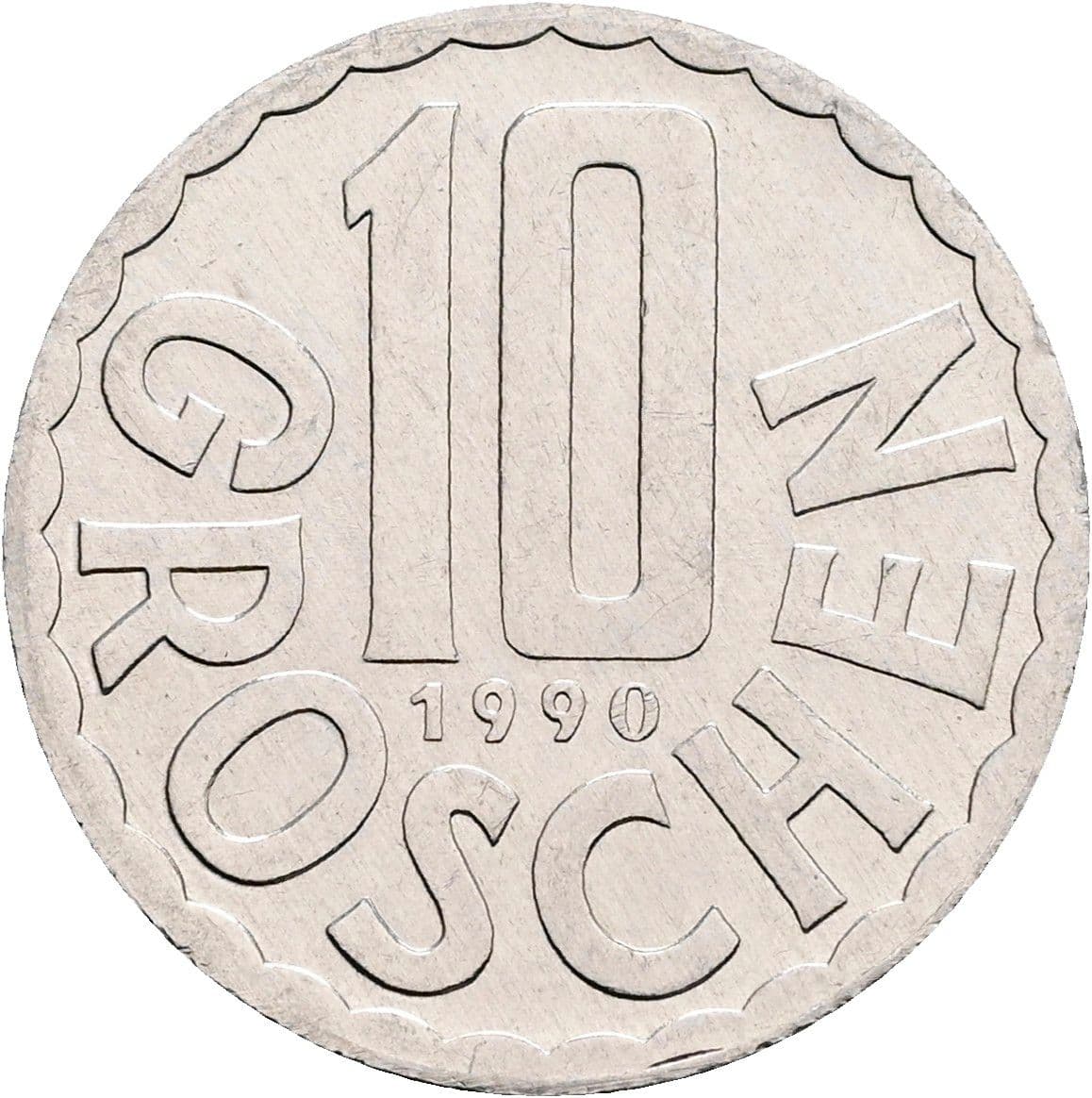 10 Groschen 1990 – Vorderseite