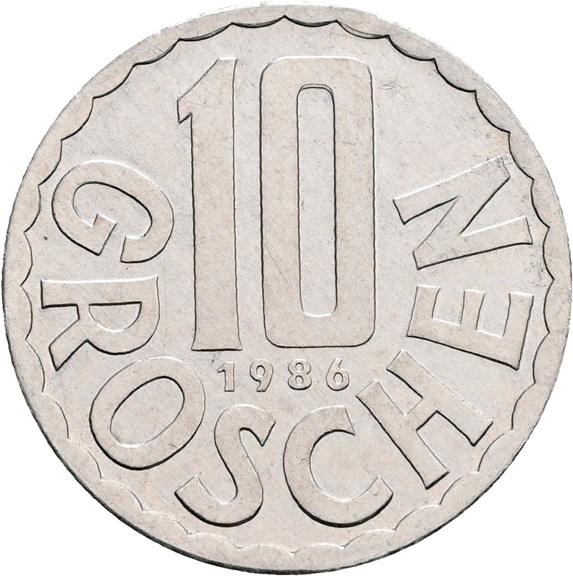 10 Groschen 1986 – Vorderseite