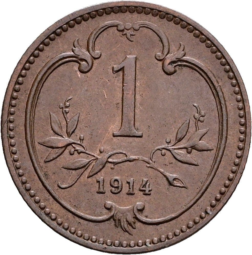 1 Heller Franz Joseph I. 1848-1916 1914 – Vorderseite