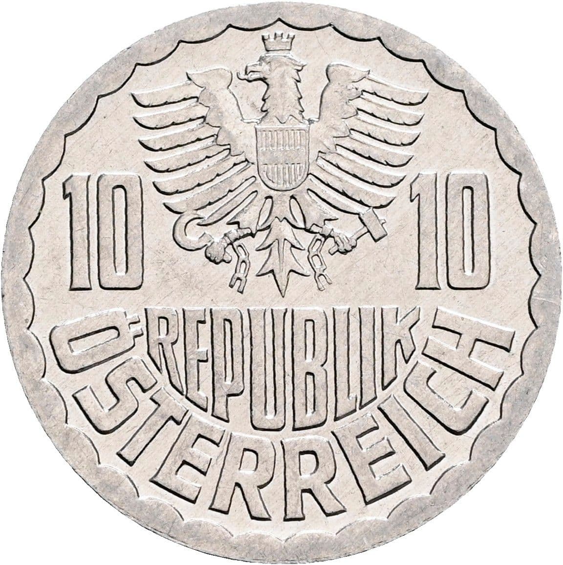 10 Groschen 1980 – Rückseite