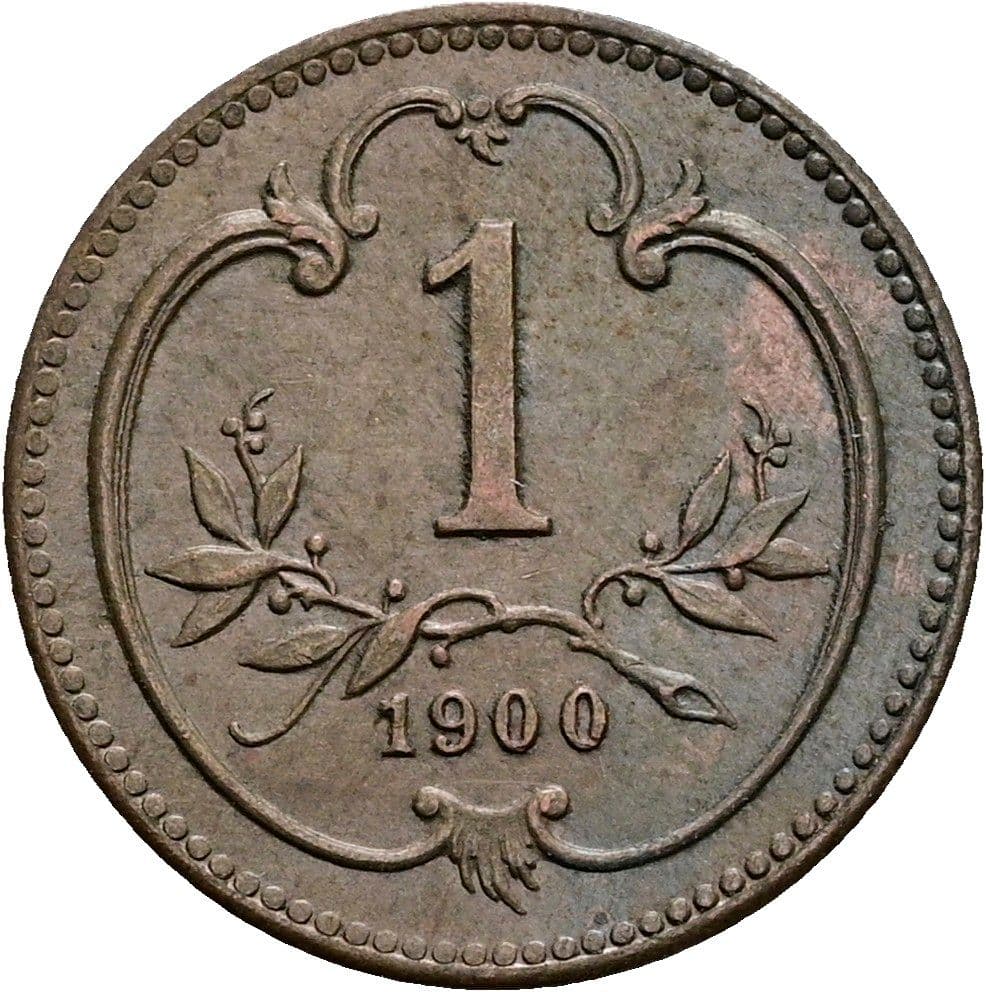 1 Heller Franz Joseph I. 1848-1916 1900 – Vorderseite