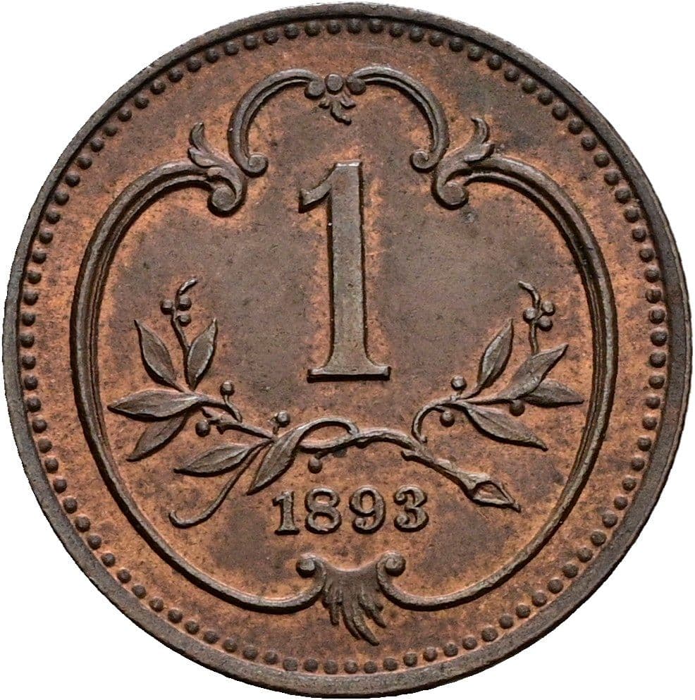 1 Heller Franz Joseph I. 1848-1916 1893 – Vorderseite