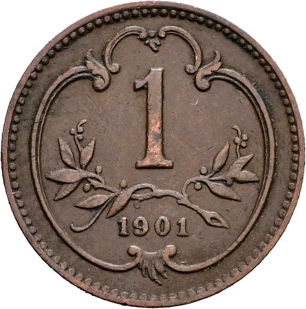 1 Heller Franz Joseph I. 1848-1916 1901 – Vorderseite
