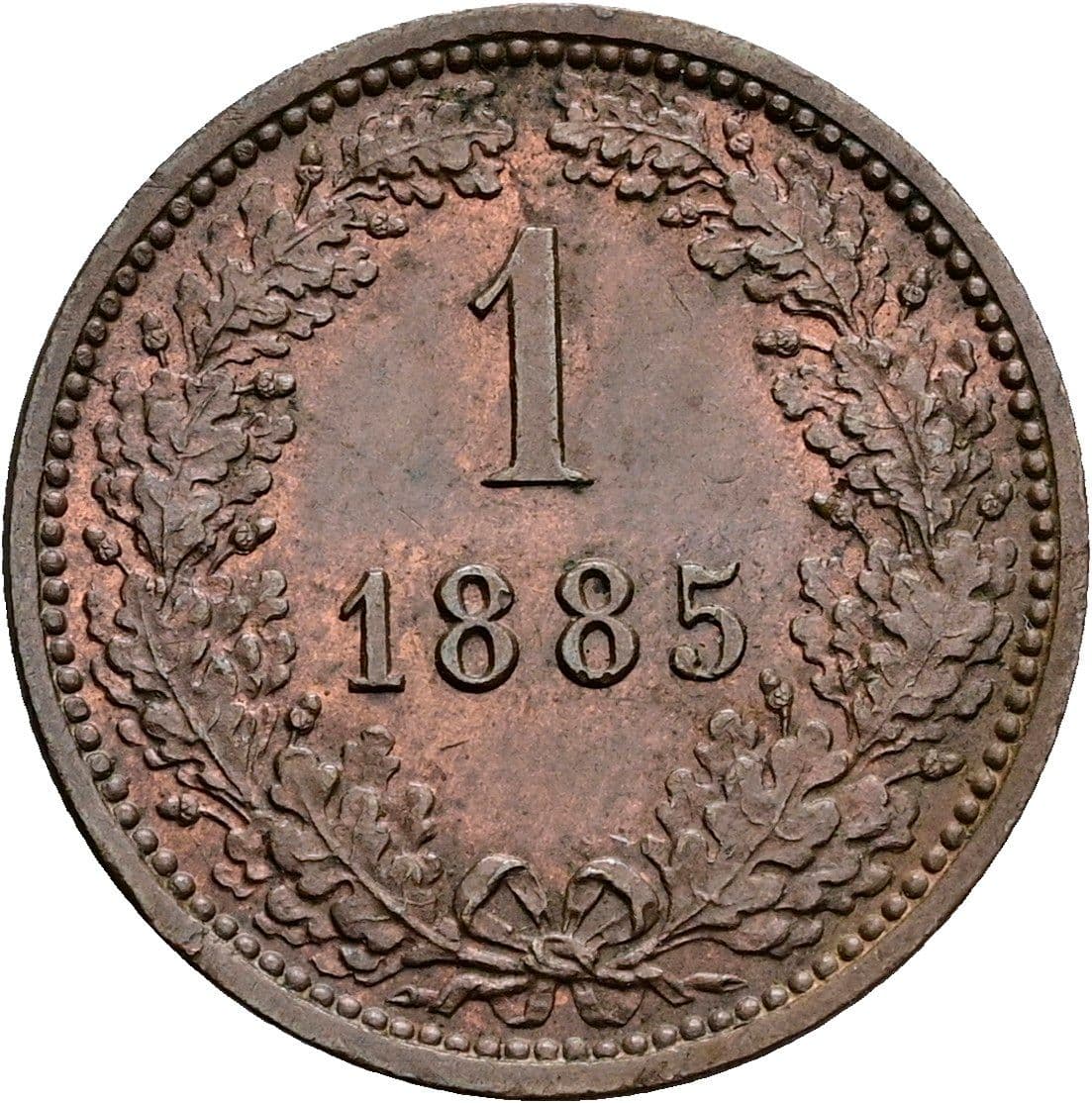 1 Kreuzer Franz Joseph I. 1848-1916 1885 – Vorderseite