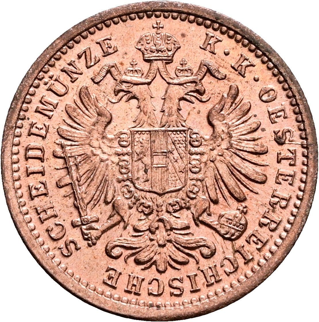 1 Kreuzer Franz Joseph I. 1848-1916 1891 – Rückseite