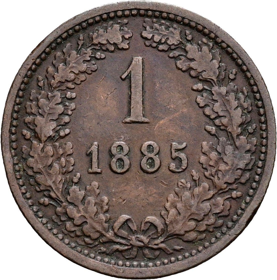 1 Kreuzer Franz Joseph I. 1848-1916 1885 – Vorderseite